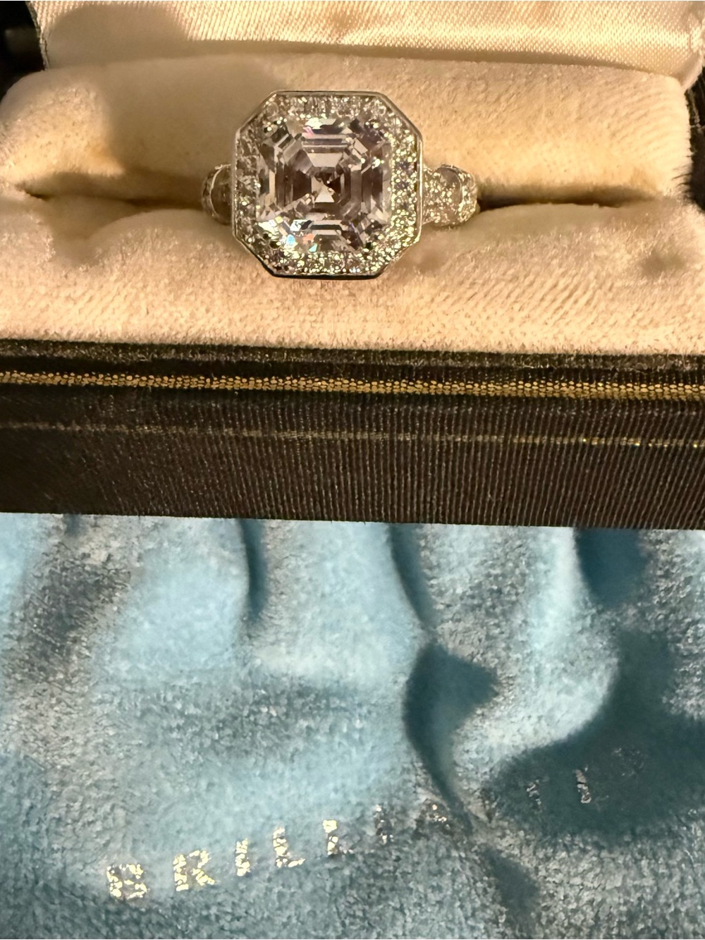 Cushion Cut Diamonique Ring